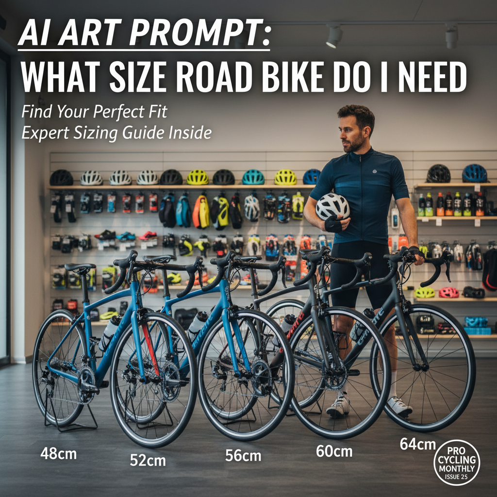 What Size Road Bike Do I Need? Cyclist compares frame sizes in a pro bike shop—expert sizing tips inside.