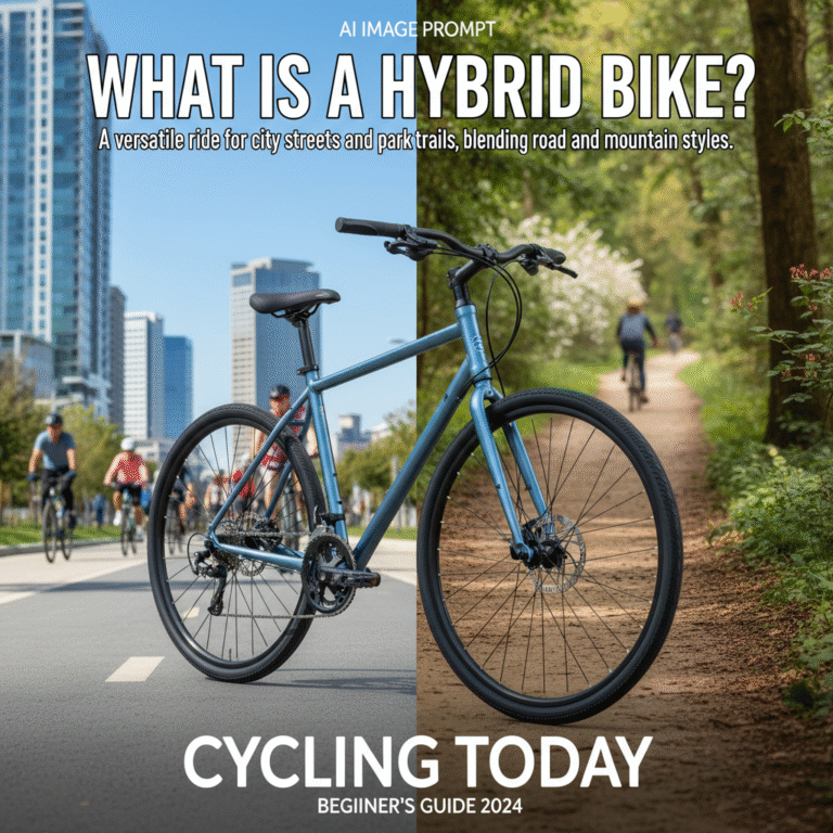 What Is a Hybrid Bike? A versatile ride for city streets and park trails, blending road and mountain styles.